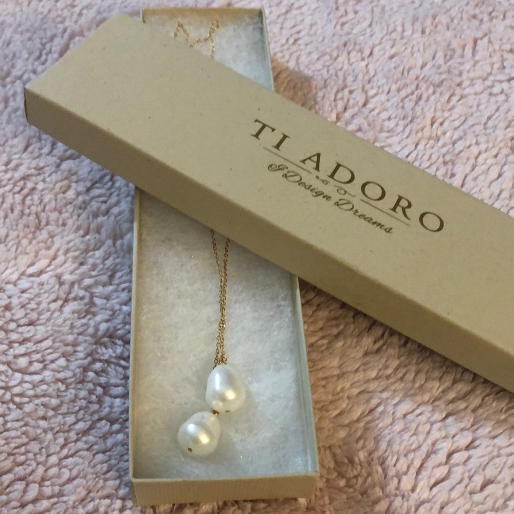 Final price🙏🏻Ti Adoro gold and pearl necklace for Anthropologie